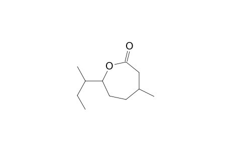 6-(1-Methylpropyl)-3-methylcaprolactone