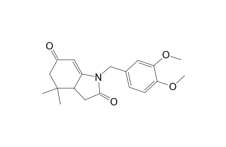 1-[(3,4-Dimethoxyphenyl)methyl]-3,3a,4,5-tetrahydro-4,4-dimethyl-1H-indole-2,6-dione
