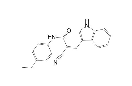 (2Z)-2-cyano-N-(4-ethylphenyl)-3-(1H-indol-3-yl)-2-propenamide