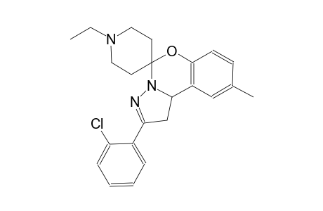2-(2-chlorophenyl)-1'-ethyl-9-methyl-1,10b-dihydrospiro[benzo[e]pyrazolo[1,5-c][1,3]oxazine-5,4'-piperidine]