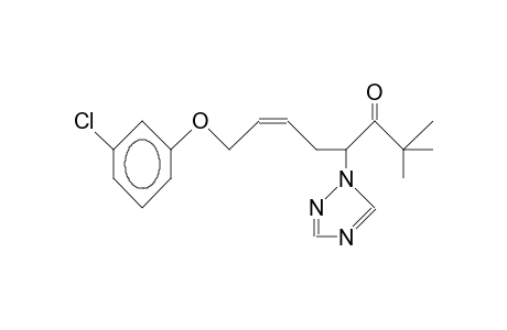 2,2-Dimethyl-4-(1,2,4-triazolyl)-8-(3-chloro-phenoxy)-cis-6-octen-3-one