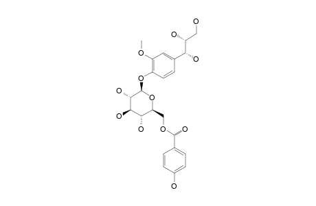 2-METHOXY-4-[(1S,2S)-1,2,3-TRIHYDROXYPROPYL]-PHENYL-1-O-BETA-D-[6-O-(4-HYDROXYBENZOYL)]-GLUCOPYRANOSIDE