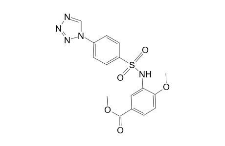 Benzoic acid, 4-methoxy-3-[[[4-(1H-1,2,3,4-tetrazol-1-yl)phenyl]sulfonyl]amino]-, methyl ester