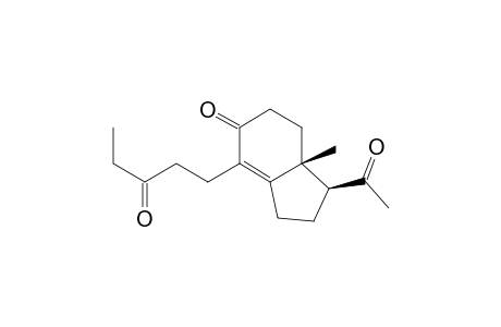 5H-Inden-5-one, 1-acetyl-1,2,3,6,7,7a-hexahydro-7a-methyl-4-(3-oxopentyl)-, cis-