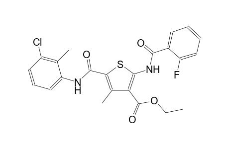 3-thiophenecarboxylic acid, 5-[[(3-chloro-2-methylphenyl)amino]carbonyl]-2-[(2-fluorobenzoyl)amino]-4-methyl-, ethyl ester