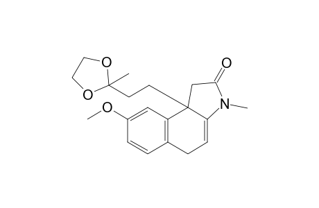 5,9b-dihydro-8-methoxy-3-methyl-9b-[2-(2-methyl-1,3-dioxoxlan-2-yl)ethyl]benz[e]indolin-2-one