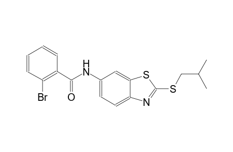 2-bromo-N-[2-(isobutylsulfanyl)-1,3-benzothiazol-6-yl]benzamide