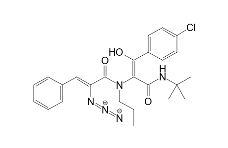 (Z)-2-[[(Z)-2-azido-3-phenyl-prop-2-enoyl]-propyl-amino]-N-tert-butyl-3-(4-chlorophenyl)-3-hydroxy-prop-2-enamide
