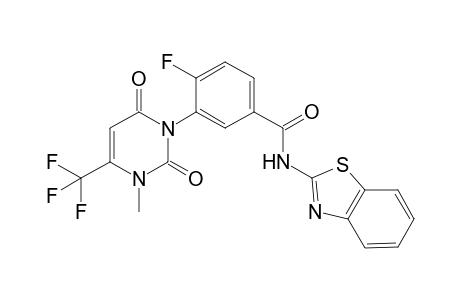 N-(1,3-benzothiazol-2-yl)-4-fluoro-3-[3-methyl-2,6-dioxo-4-(trifluoromethyl)pyrimidin-1-yl]benzamide