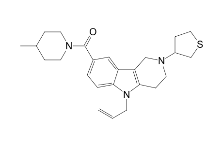 [5-Allyl-2-(tetrahydro-3-thiophenyl)-2,3,4,5-tetrahydro-1H-pyrido[4,3-b]indol-8-yl](4-methyl-1-\rpiperidinyl)methanone