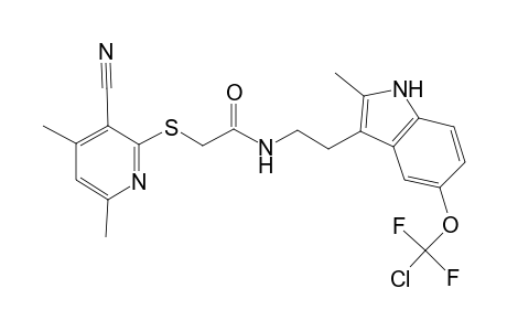 Acetamide, N-[2-[5-(chlorodifluoromethoxy)-2-methyl-1H-indol-3-yl]ethyl]-2-[(3-cyano-4,6-dimethyl-2-pyridinyl)thio]-