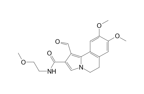 1-formyl-8,9-dimethoxy-N-(2-methoxyethyl)-5,6-dihydropyrrolo[2,1-a]isoquinoline-2-carboxamide