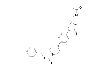 (S)-N-[[3-[3-Fluoro-4-[N-1-(4-carbobenzoxy)piperazinyl]-phenyl]-2-oxo-5-oxazolidinyl]methyl]acetamide