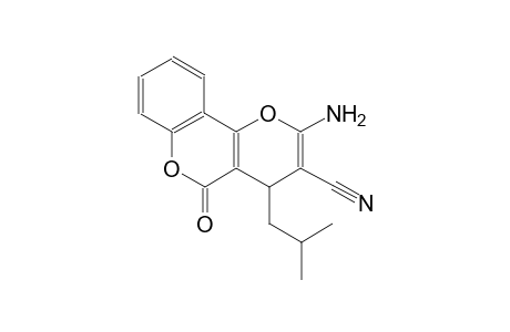4H,5H-pyrano[3,2-c][1]benzopyran-3-carbonitrile, 2-amino-4-(2-methylpropyl)-5-oxo-