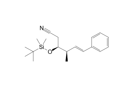 (E,3S,4R)-3-[tert-butyl(dimethyl)silyl]oxy-4-methyl-6-phenyl-5-hexenenitrile
