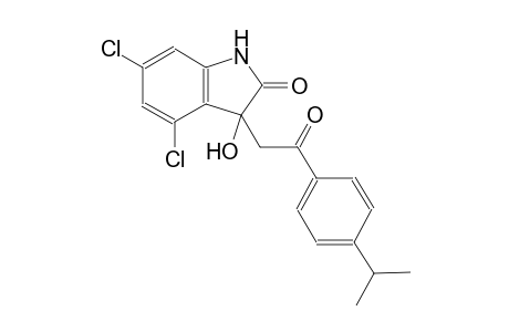 4,6-dichloro-3-hydroxy-3-[2-(4-isopropylphenyl)-2-oxoethyl]-1,3-dihydro-2H-indol-2-one