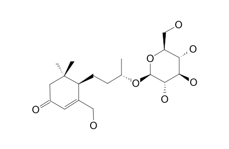 (6R,9S)-MEGASTIGMAN-4-EN-3-ONE-9,13-DIOL-9-O-BETA-D-GLUCOPYRANOSIDE