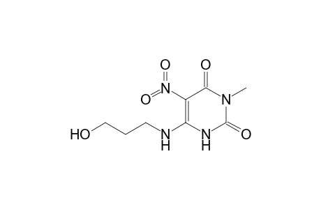 3-Methyl-5-nitro-6-(3-oxidanylpropylamino)-1H-pyrimidine-2,4-dione