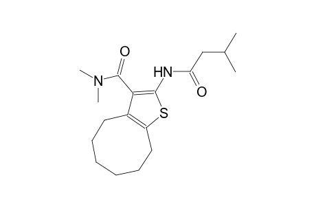 N,N-dimethyl-2-[(3-methylbutanoyl)amino]-4,5,6,7,8,9-hexahydrocycloocta[b]thiophene-3-carboxamide