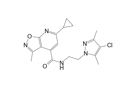 isoxazolo[5,4-b]pyridine-4-carboxamide, N-[2-(4-chloro-3,5-dimethyl-1H-pyrazol-1-yl)ethyl]-6-cyclopropyl-3-methyl-