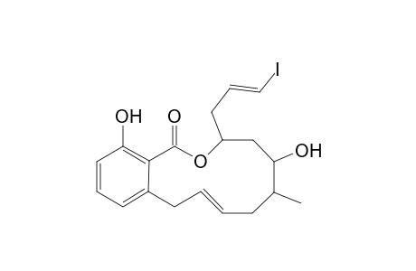 (7S,9R,10S,12E)-4,9-Dihydroxy-7-(3-iodoallyl)-10-methyl-7,8,9,10,11,14-hexahydro-6-oxabenzocyclodecen-5-one