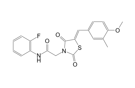 N-(2-fluorophenyl)-2-[(5Z)-5-(4-methoxy-3-methylbenzylidene)-2,4-dioxo-1,3-thiazolidin-3-yl]acetamide