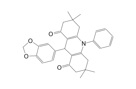 9-(1,3-benzodioxol-5-yl)-3,3,6,6-tetramethyl-10-phenyl-3,4,6,7,9,10-hexahydro-1,8(2H,5H)-acridinedione
