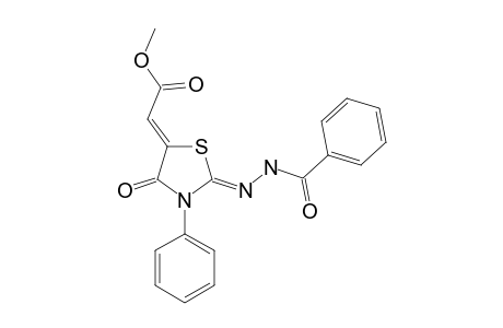 METHYL-2-[2-(2-BENZOYLHYDRAZONO)-4-OXO-3-PHENYL-1,3-THIAZOLAN-5-YLIDEN]-ACETATE