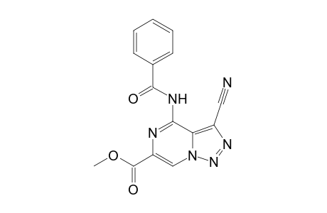 4-benzamido-3-cyano-6-triazolo[1,5-a]pyrazinecarboxylic acid methyl ester