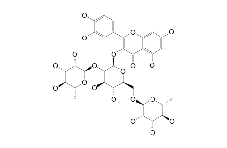 QUERCETIN-3-O-2(G)-RHAMNOSYLRUTINOSIDE;QUERCETIN-3-O-ALPHA-L-RHAMNOPYRANOSYL-(1->2)-O-[ALPHA-L-RHAMNOPYRANOSYL-(1->6)-BETA-D-GLUCOPYRANOSIDE]