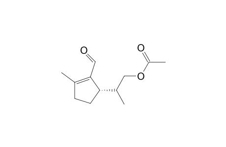 1-Cyclopentene-1-carboxaldehyde, 5-[2-(acetyloxy)-1-methylethyl]-2-methyl-, [S-(R*,S*)]-