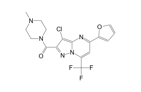 pyrazolo[1,5-a]pyrimidine, 3-chloro-5-(2-furanyl)-2-[(4-methyl-1-piperazinyl)carbonyl]-7-(trifluoromethyl)-