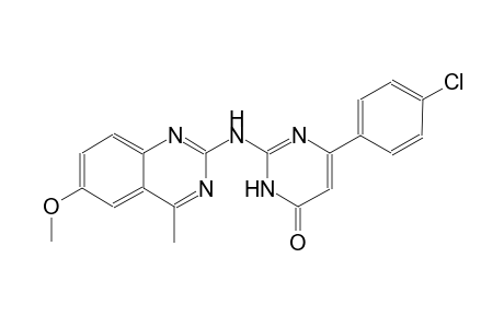 4(3H)-pyrimidinone, 6-(4-chlorophenyl)-2-[(6-methoxy-4-methyl-2-quinazolinyl)amino]-