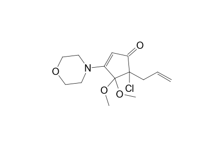 5-Allyl-5-chloro-4,4-dimethoxy-3-morpholino-cyclopent-2-en-1-one