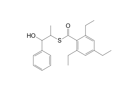 Benzenecarbothioic acid, 2,4,6-triethyl-, S-(2-hydroxy-1-methyl-2-phenylethyl) ester