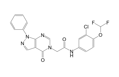 N-[3-chloro-4-(difluoromethoxy)phenyl]-2-(4-oxo-1-phenyl-1,4-dihydro-5H-pyrazolo[3,4-d]pyrimidin-5-yl)acetamide