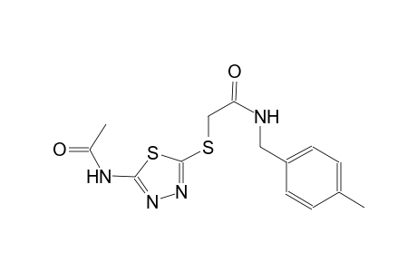 2-{[5-(acetylamino)-1,3,4-thiadiazol-2-yl]sulfanyl}-N-(4-methylbenzyl)acetamide