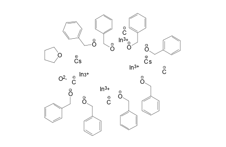 Dicesium carbanide octa(phenylmethanolate)tetrahydrofuran indium(III) oxygen