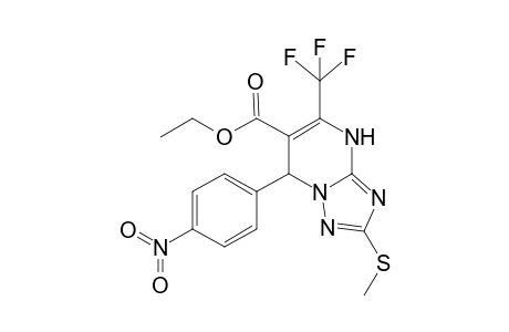 Ethyl 7-(4-nitrophenyl)-2-methylthio-5-trifluoromethyl-4,7-dihydro-1,2,4-triazolo[1,5-a]pyrimidine-6-carboxylate