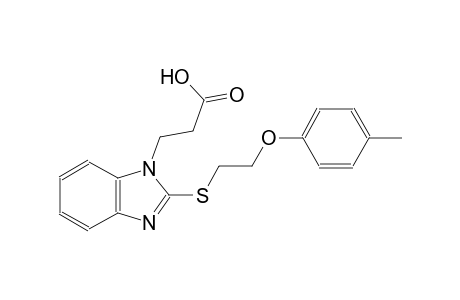 1H-benzimidazole-1-propanoic acid, 2-[[2-(4-methylphenoxy)ethyl]thio]-