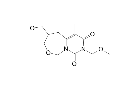 4-HYDROXYMETHYL-8-METHOXYMETHYL-6-METHYL-4,5-DIHYDRO-PYRIMIDO-[1,6-C]-[1,3]-OXAZEPINE-7,9-DIONE