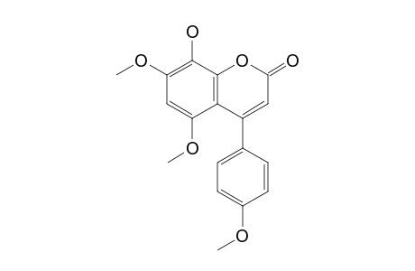 8-hydroxy-5,7-dimethoxy-4-(4-methoxyphenyl)coumarin