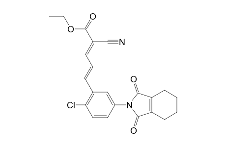 2,4-Pentadienoic acid, 5-[2-chloro-5-(1,3,4,5,6,7-hexahydro-1,3-dioxo-2H-isoindol-2-yl)phenyl]-2-cyano-, ethyl ester