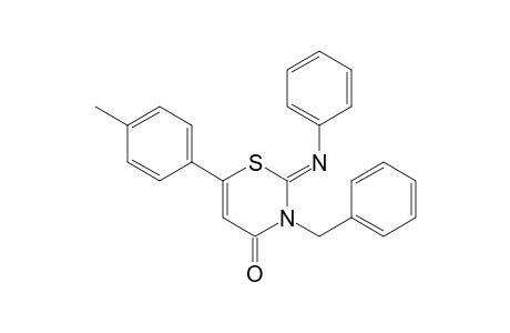3-Benzyl-2-phenylimino-2,3-dihydro-4-oxo-6-(4'-methylphenyl)-4H-1,3-thiazine