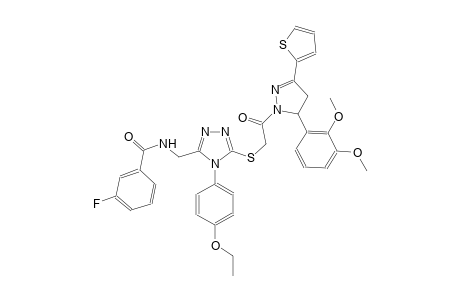 benzamide, N-[[5-[[2-[5-(2,3-dimethoxyphenyl)-4,5-dihydro-3-(2-thienyl)-1H-pyrazol-1-yl]-2-oxoethyl]thio]-4-(4-ethoxyphenyl)-4H-1,2,4-triazol-3-yl]methyl]-3-fluoro-
