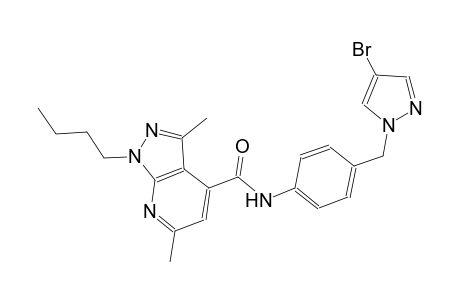 N-{4-[(4-bromo-1H-pyrazol-1-yl)methyl]phenyl}-1-butyl-3,6-dimethyl-1H-pyrazolo[3,4-b]pyridine-4-carboxamide