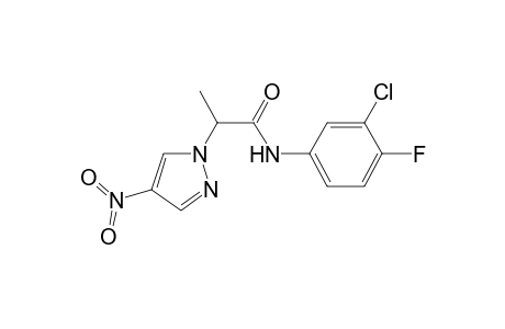 1H-Pyrazole-1-acetamide, N-(3-chloro-4-fluorophenyl)-.alpha.-methyl-4-nitro-