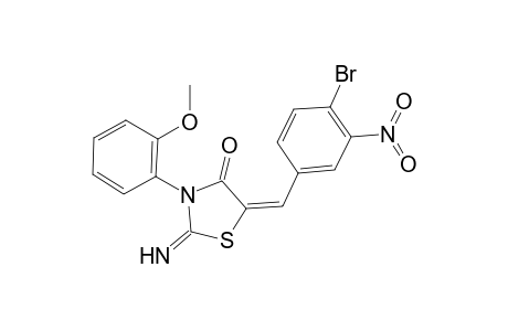 (5E)-2-azanylidene-5-[(4-bromanyl-3-nitro-phenyl)methylidene]-3-(2-methoxyphenyl)-1,3-thiazolidin-4-one