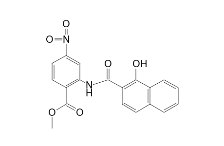 N-(1-HYDROXY-2-NAPHTHOYL)-4-NITROANTHRANILIC ACID, METHYL ESTER
