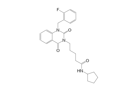 N-cyclopentyl-5-(1-(2-fluorobenzyl)-2,4-dioxo-1,4-dihydro-3(2H)-quinazolinyl)pentanamide